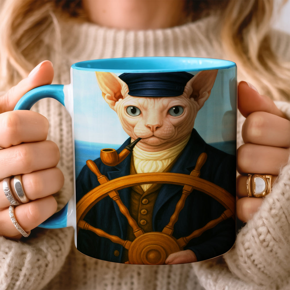 Custom Photo Sailor Cat MugGift For Cat Lovers