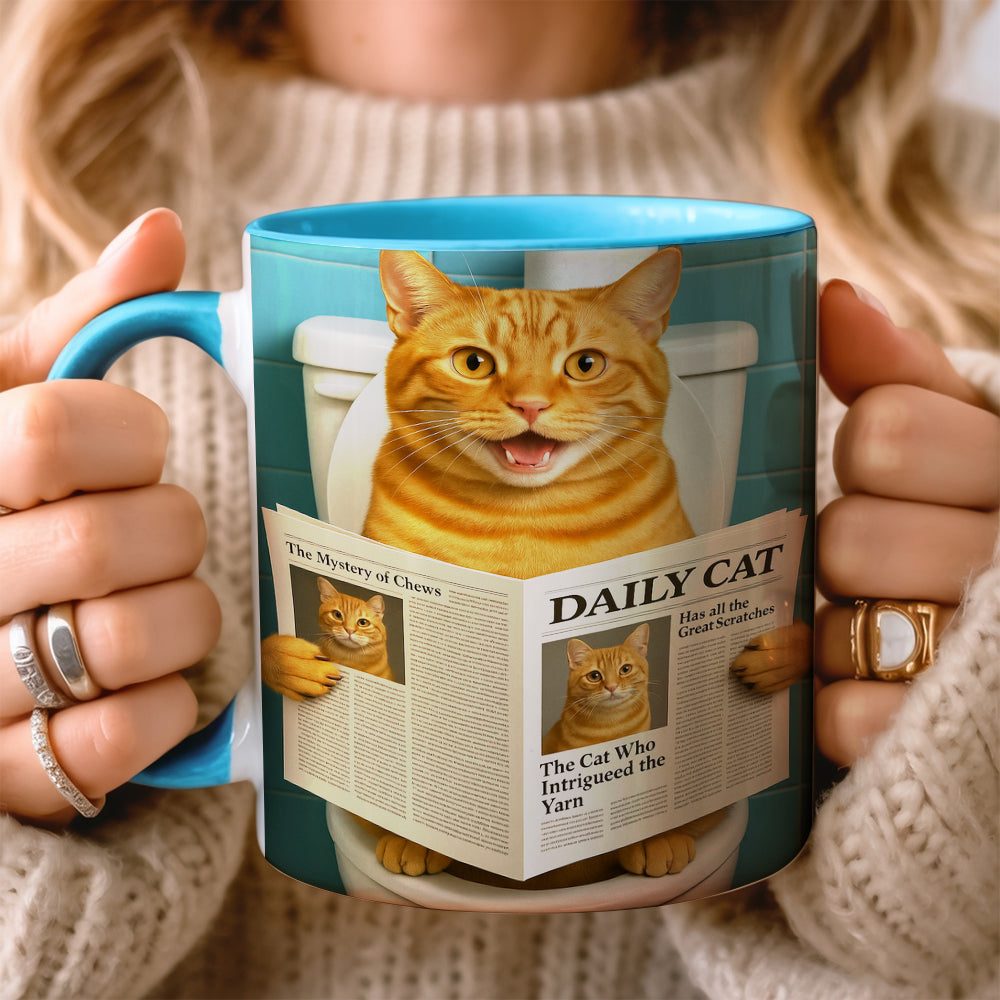 Custom Photo Cat Toilet Bathroom Mug Wall Art