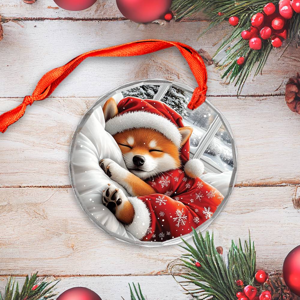 Shiba Inu Dog Sleeping In Bed Design 4