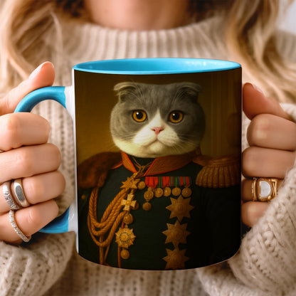 Custom Photo Cat Royal King Mug _ Gift For Cat Lovers