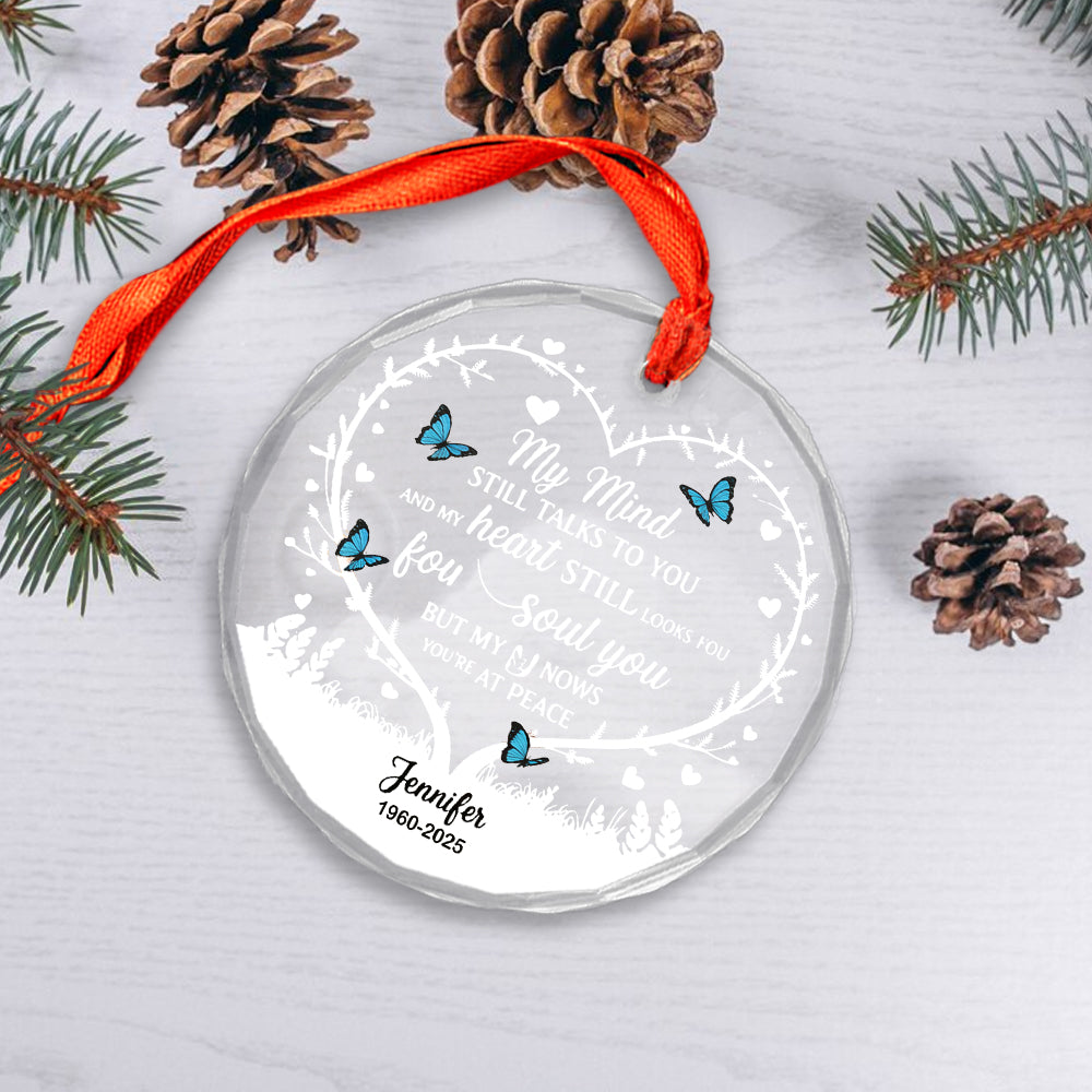 My Heart Still Looks For You - Personalized Customization Glass Ornament2