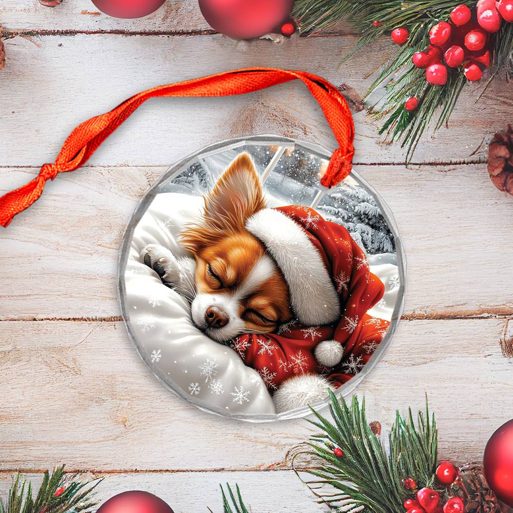 Chihuahua Dog Sleeping In Bed Design 1