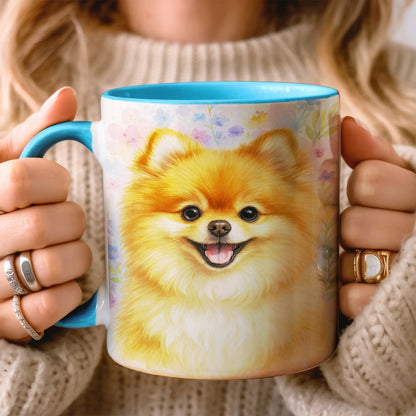 Custom Photo Dog Floral Watercolor Art