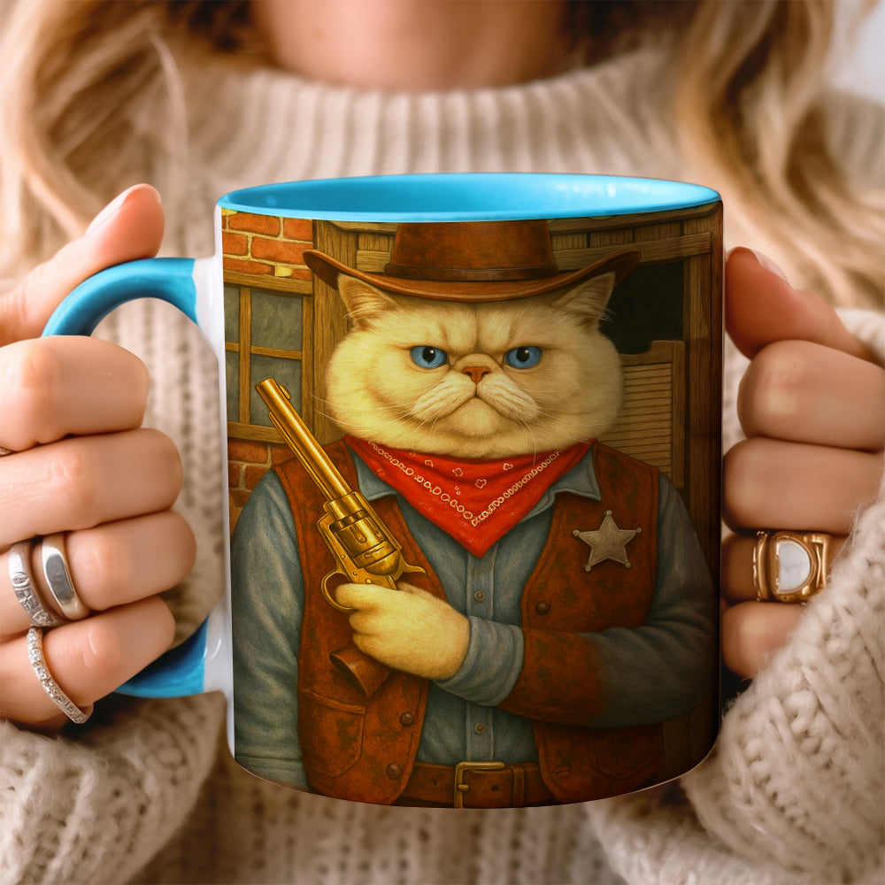 Custom Photo Cat Cowboy Mug