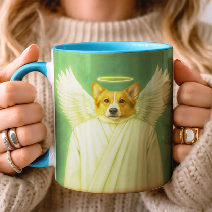 Custom Photo Angel Dog Mug Memorial Gift For Dog