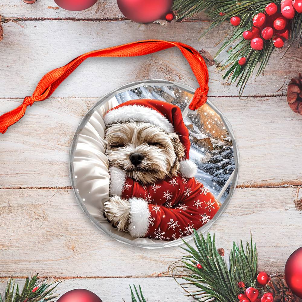 Shih Tzu Dog Sleeping In Bed Design 4