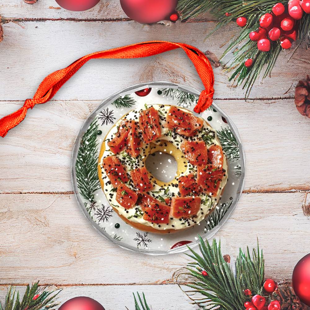 Bagel with Cream Cheese and Lox Close up Design 2