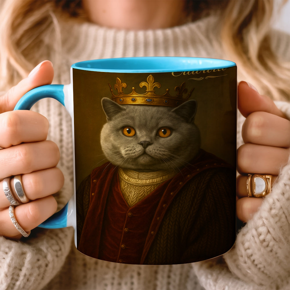 Custom Photo Crown King Cat Mug Gift For Cat Lovers
