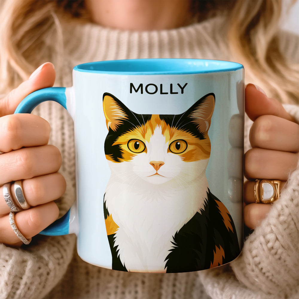 Custom Photo Minimalist Classic Cat MugGift For Cat Lovers