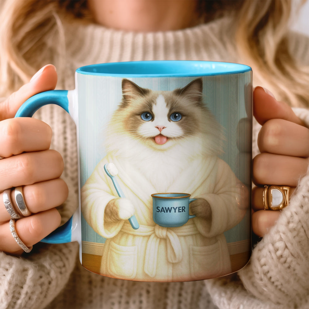 Custom Photo Cat Bathroom Mug Cat Gifts Lovers