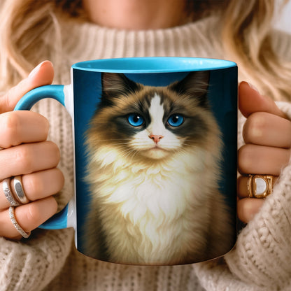 Custom Cat Deep Blue Mug