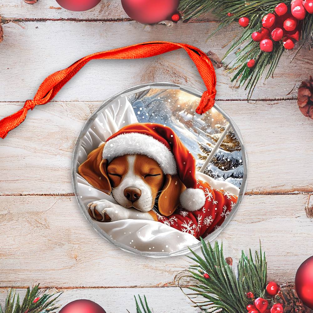 Beagle Dog Sleeping In Bed Design 3