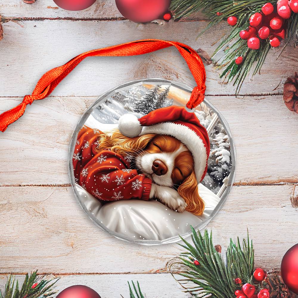 Cocker Spaniel Dog Sleeping In Bed Design 2