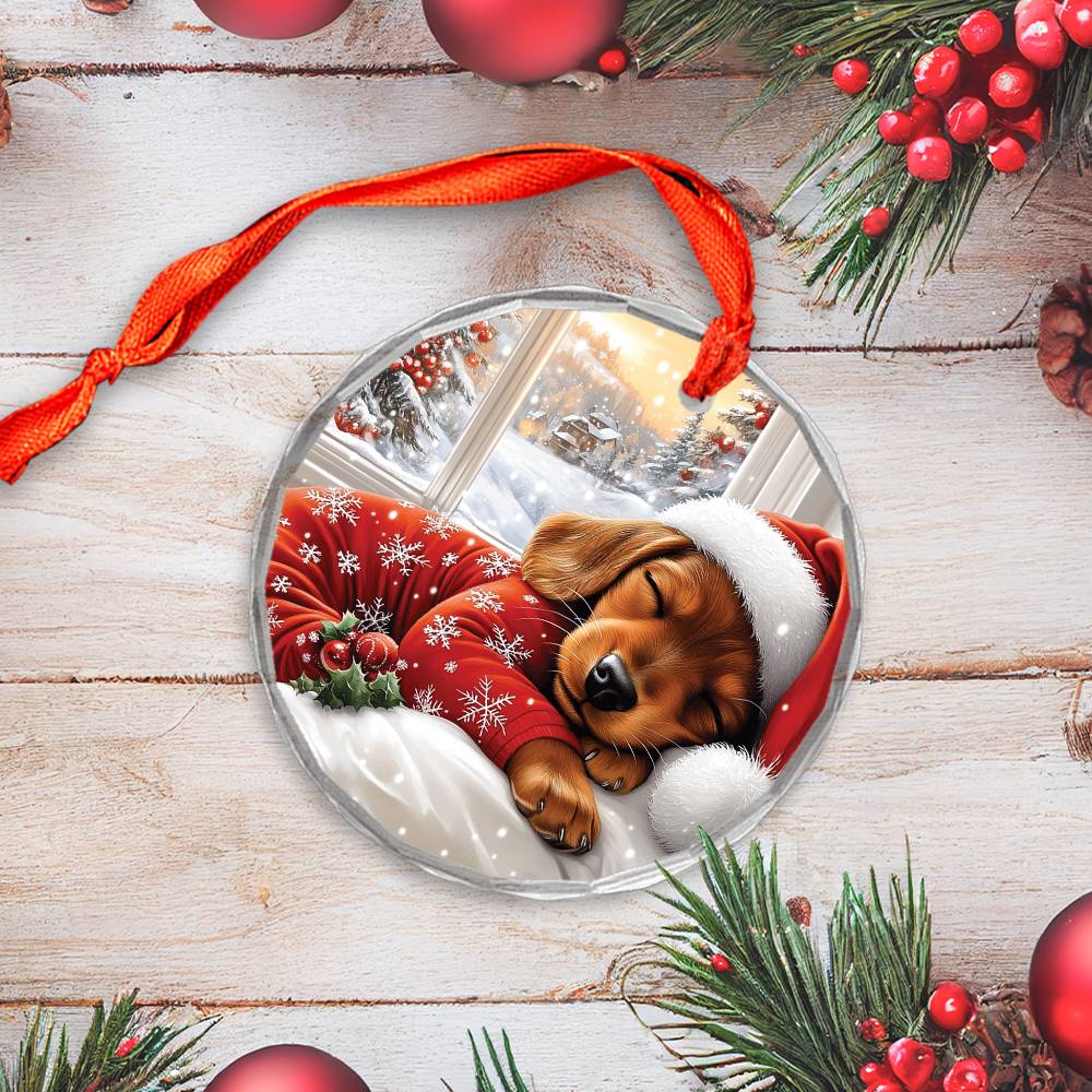 Dachshund Dog Sleeping In Bed Design 2