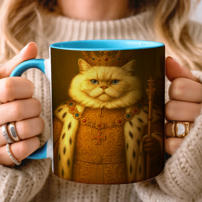 Custom Photo Cat King Royal Mug _ Gift For Cat Lovers