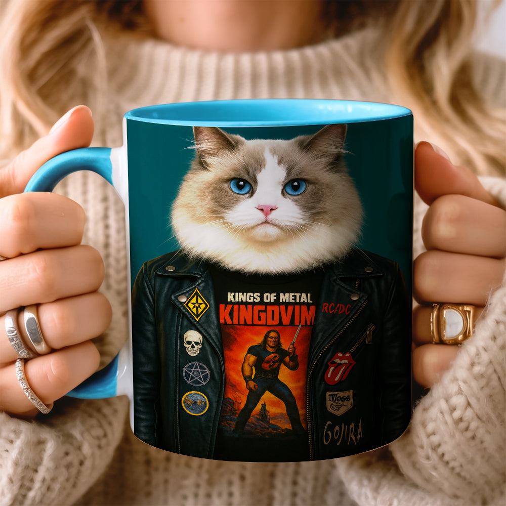 Custom Photo Cat Rock n Roll Mug