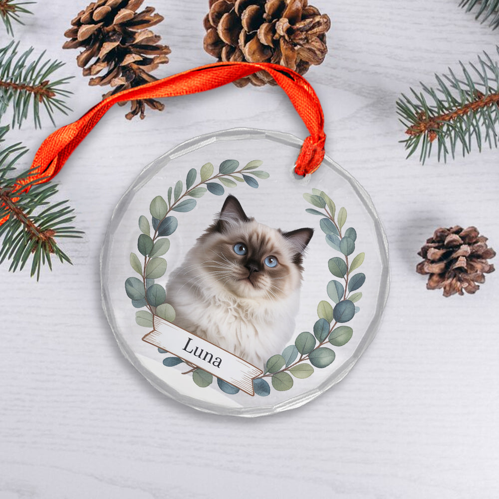 Personalized Pet Ornament Using Pet's Photo + Name