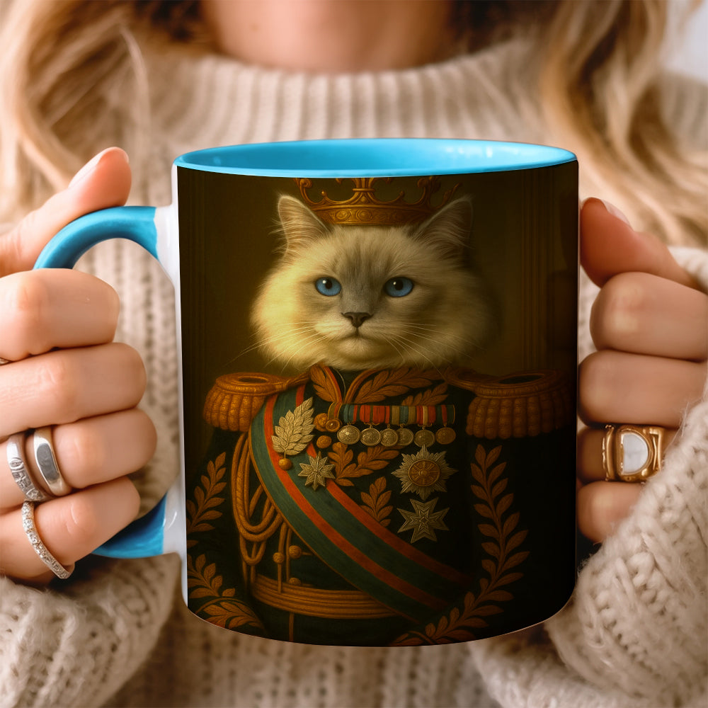 Custom Photo Cat King Crown Royal Mug _ Gift For Cat Lovers