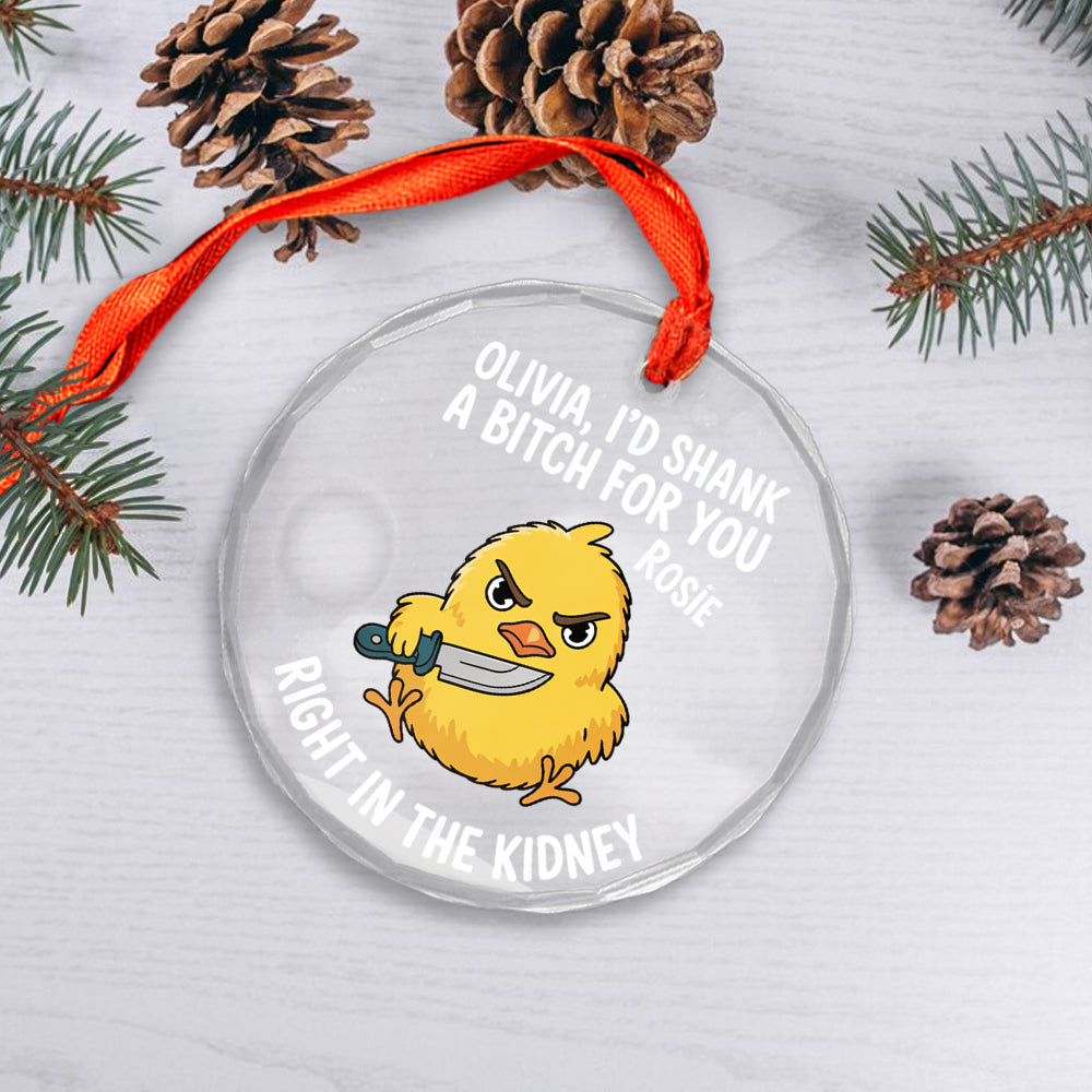 Life Is Too Short For Fake Friends - Personalized Custom Glass Ornament
