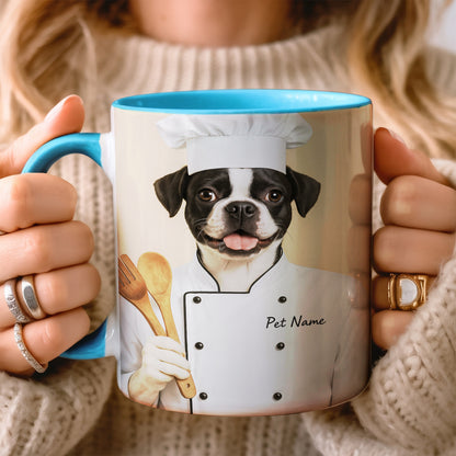 Custom Dog Chef Potrait Mug Gift For Dog Lovers