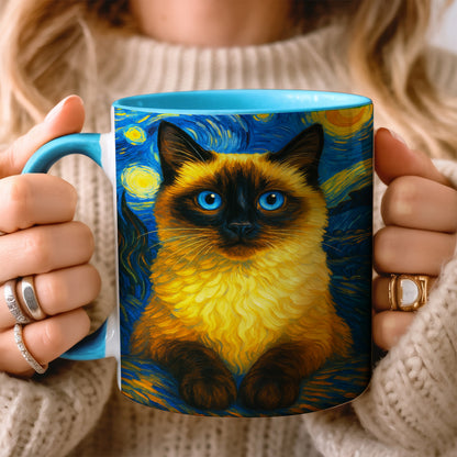 Custom Photo Cat Starry Night Mug Wall Art