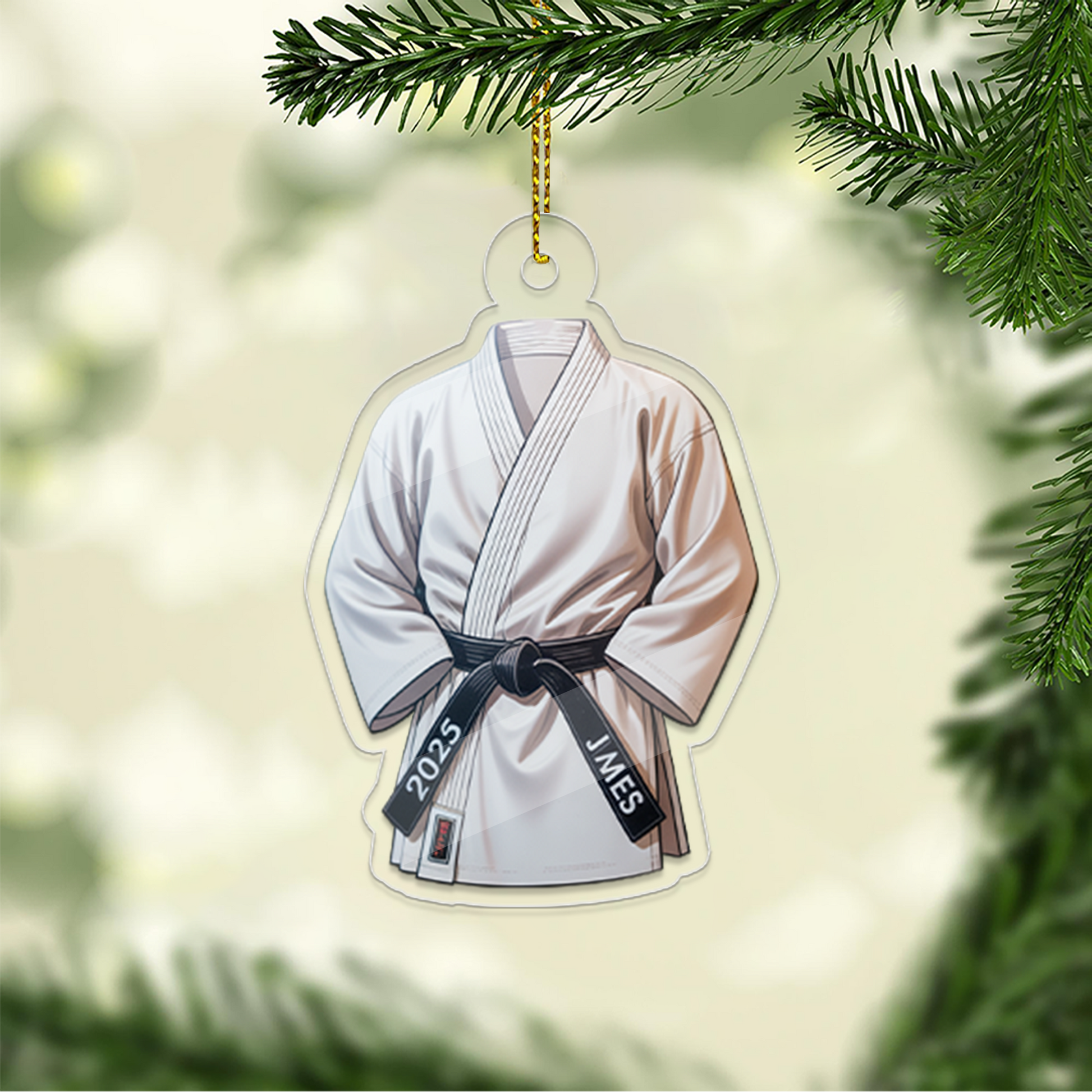 Personalized Name Karate 1 Acrylic Ornament Christmas Gift