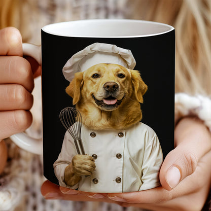 Custom Photo Dog Chef Mug _ Gift For Dog Lovers