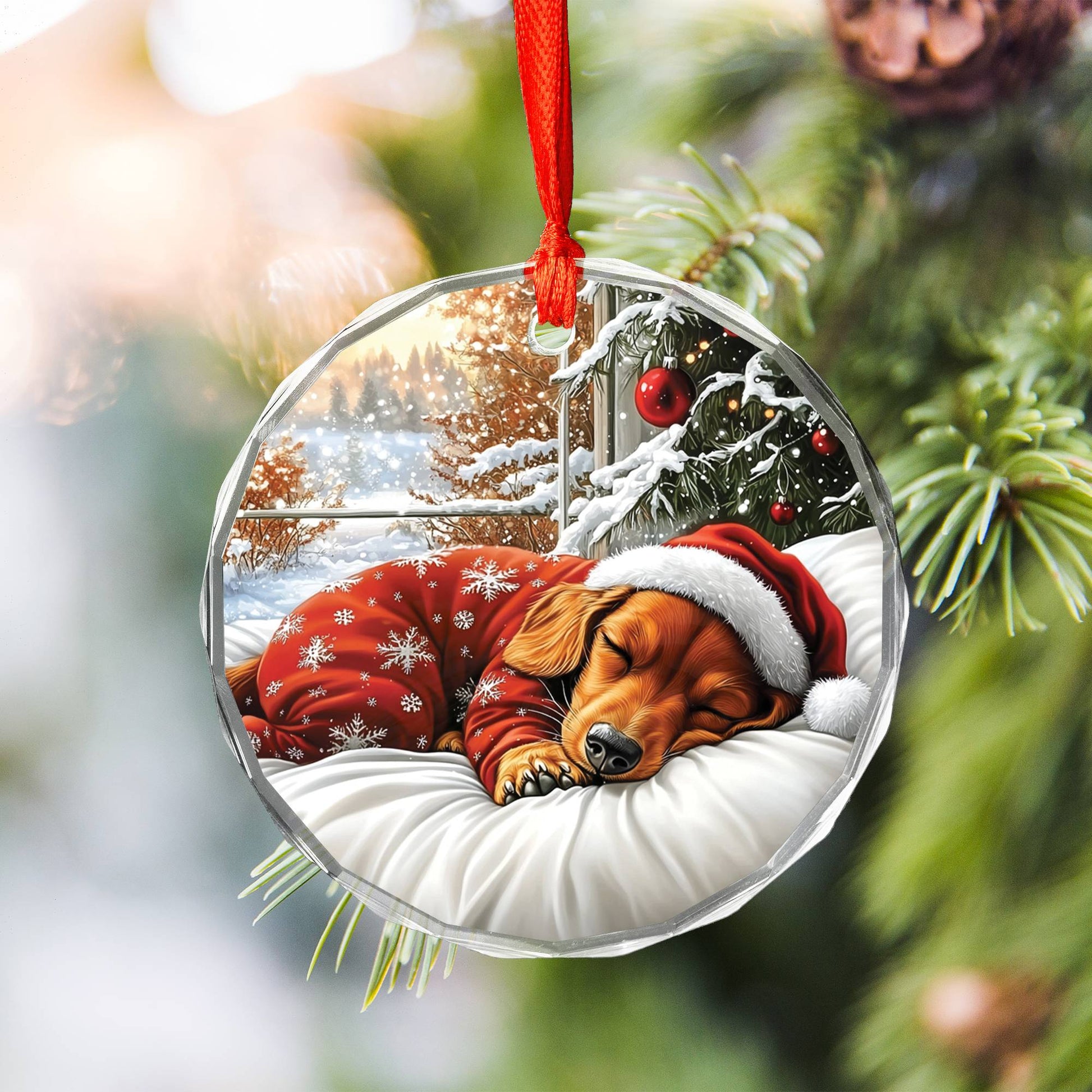 Dachshund Dog Sleeping In Bed Design 3