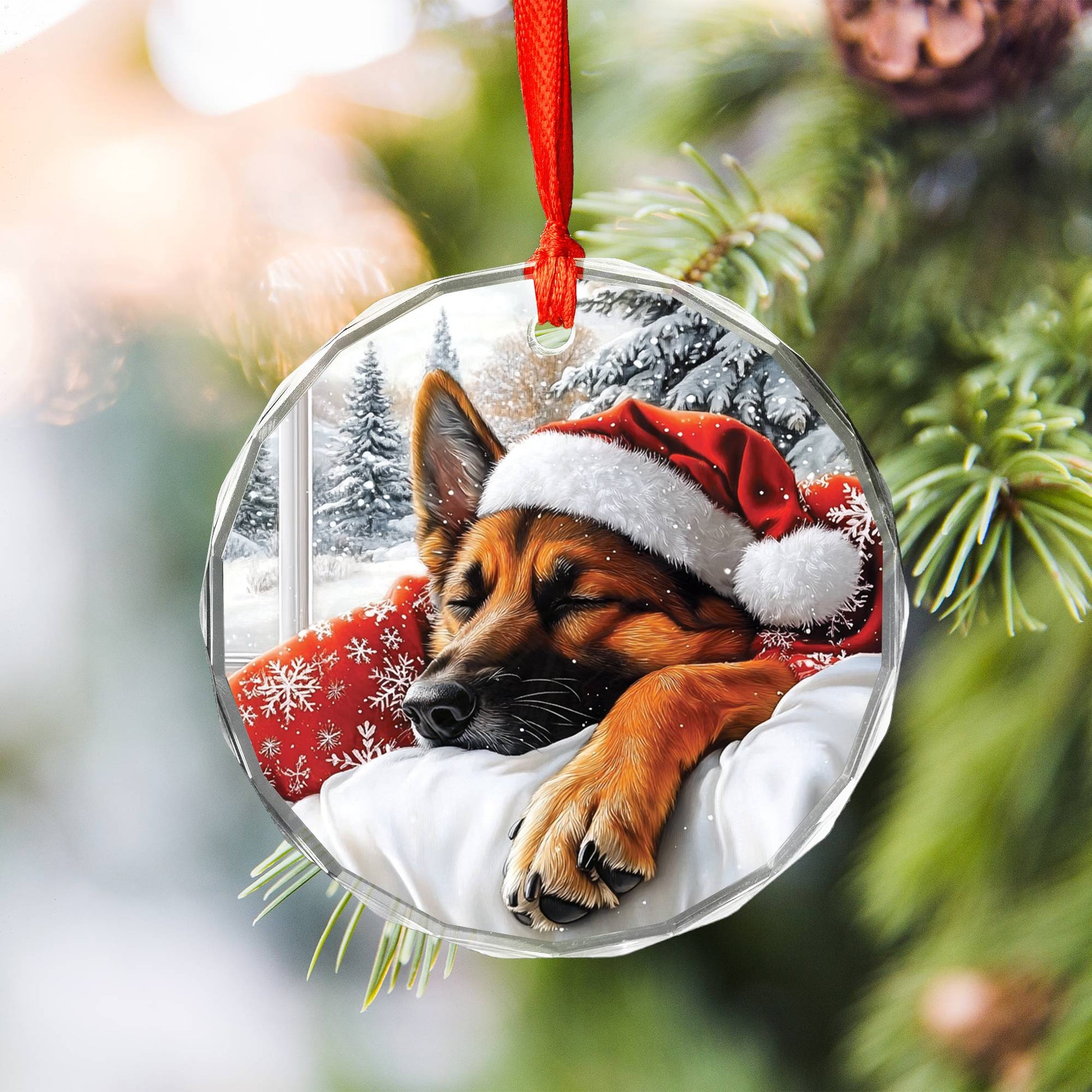 German Shepherd Dog Sleeping In Bed Design 2
