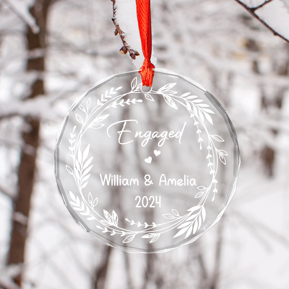 Custom Name EngageD First Christmas Custom Couple