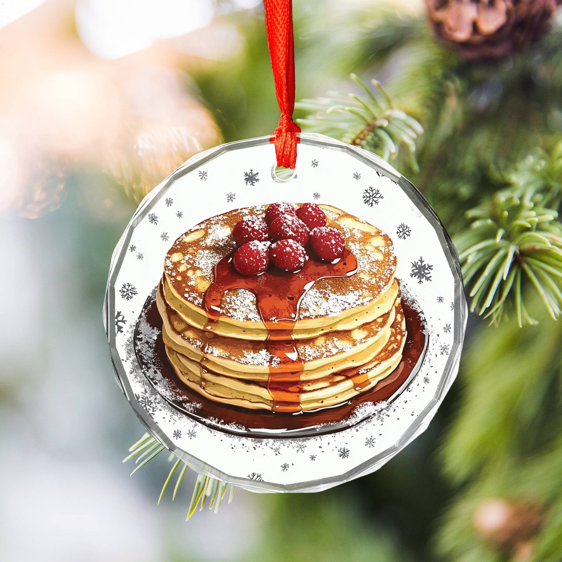 Pancakes with Maple Syrup Close up Design 2