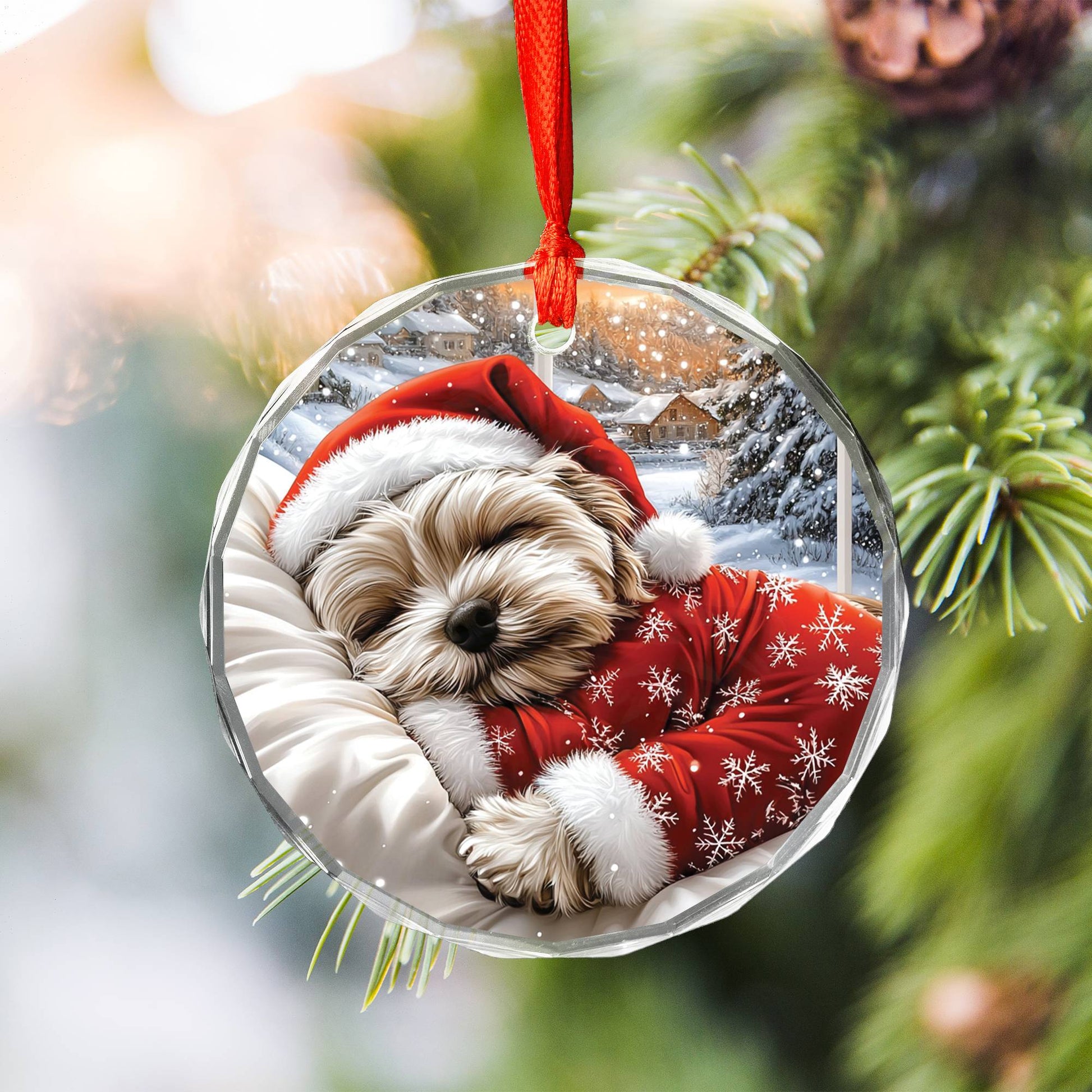 Shih Tzu Dog Sleeping In Bed Design 4