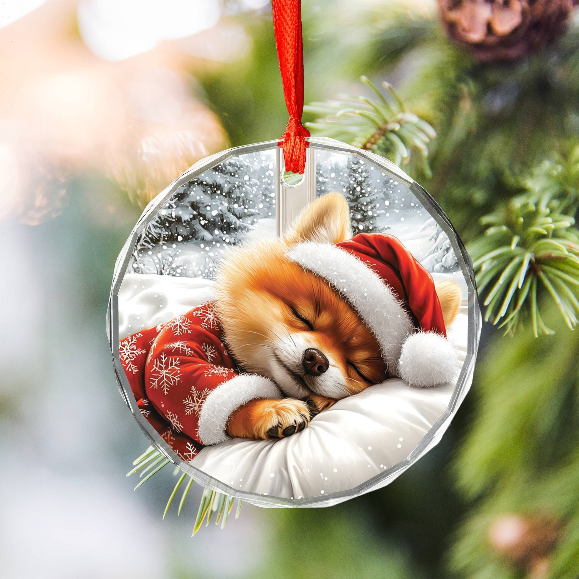 Pomeranian Dog Sleeping In Bed Design 2