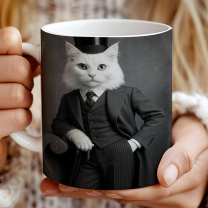 Custom Photo Gentleman Cat Gift For Cat Lovers