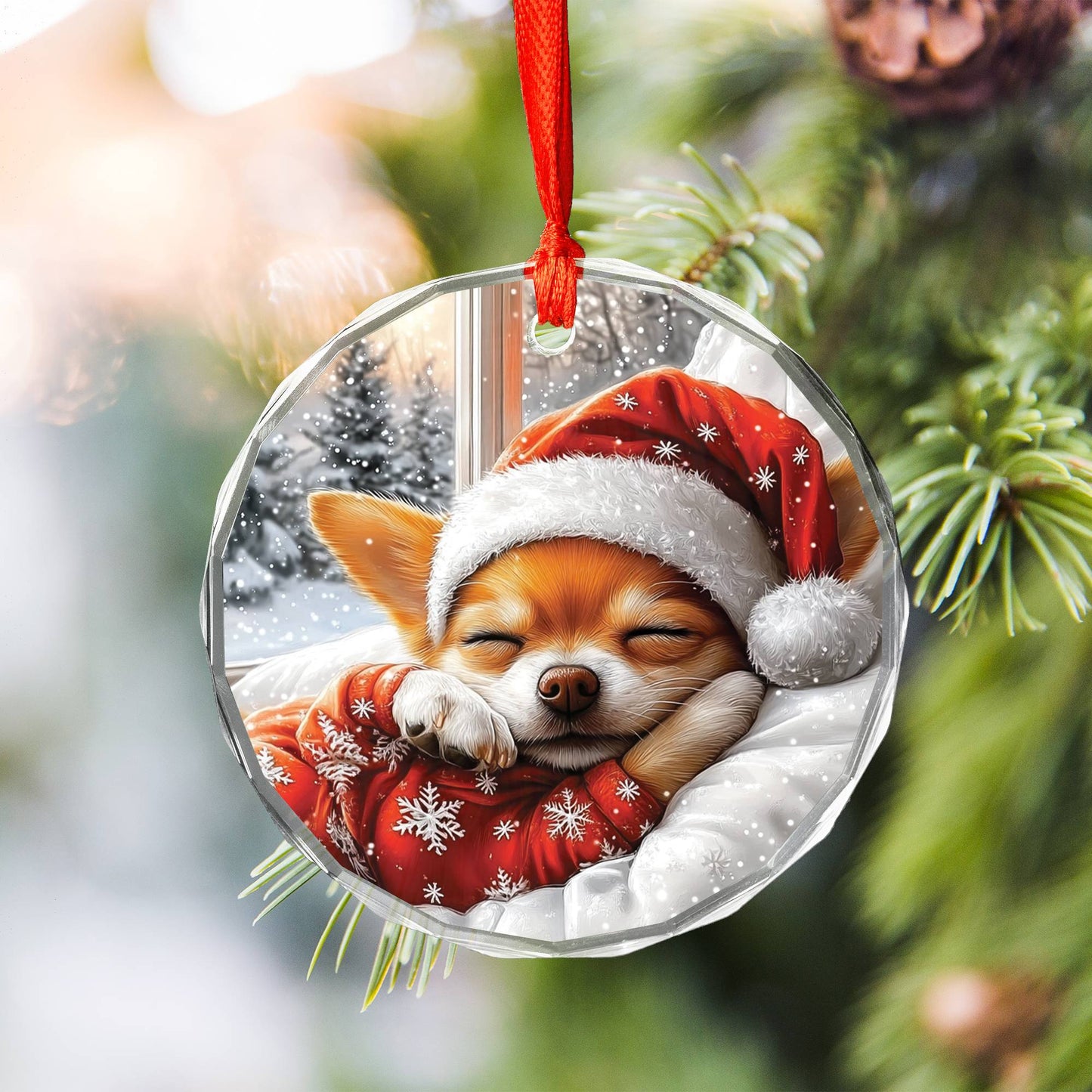 Chihuahua Dog Sleeping In Bed Design 2