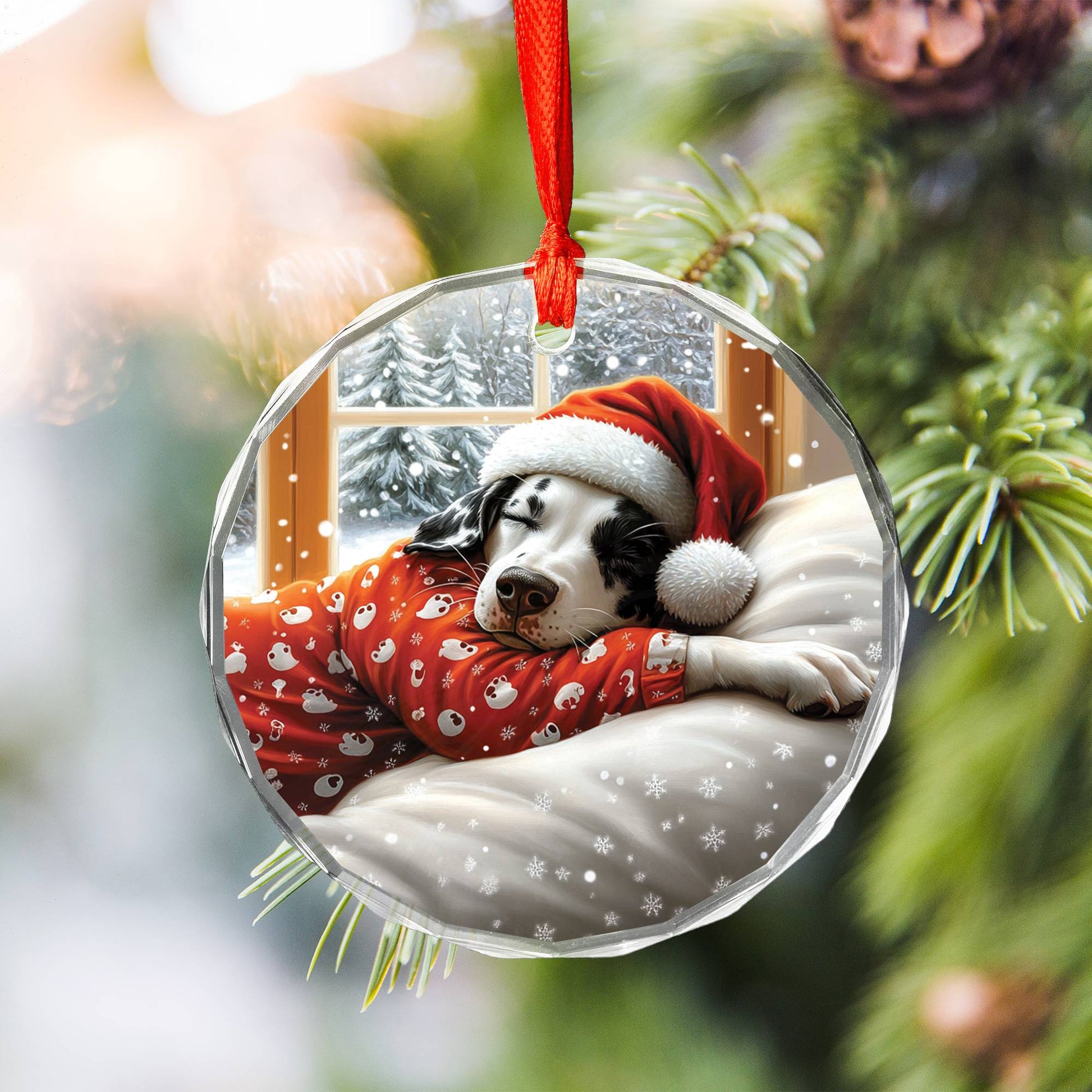 Dalmatian Dog Sleeping In Bed Design 4