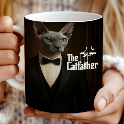 Custom Photo Cat Father Mug _ Gift For Cat Lovers
