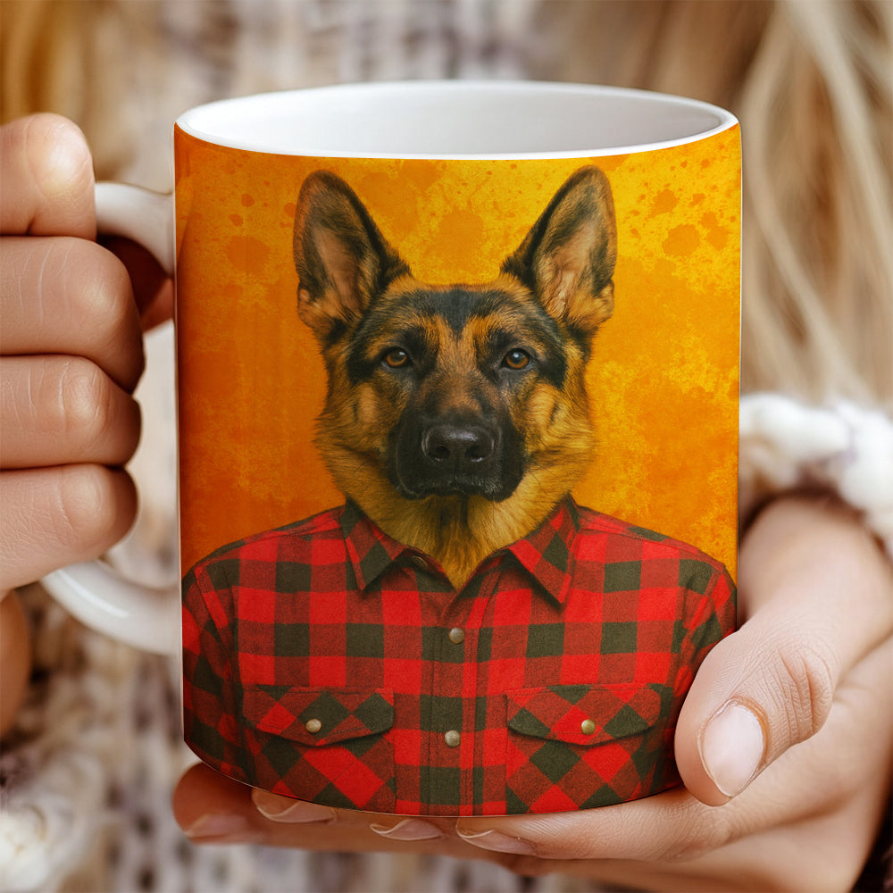Custom Photo Dog In Red Shirt Mug Gift For Dog Lovers