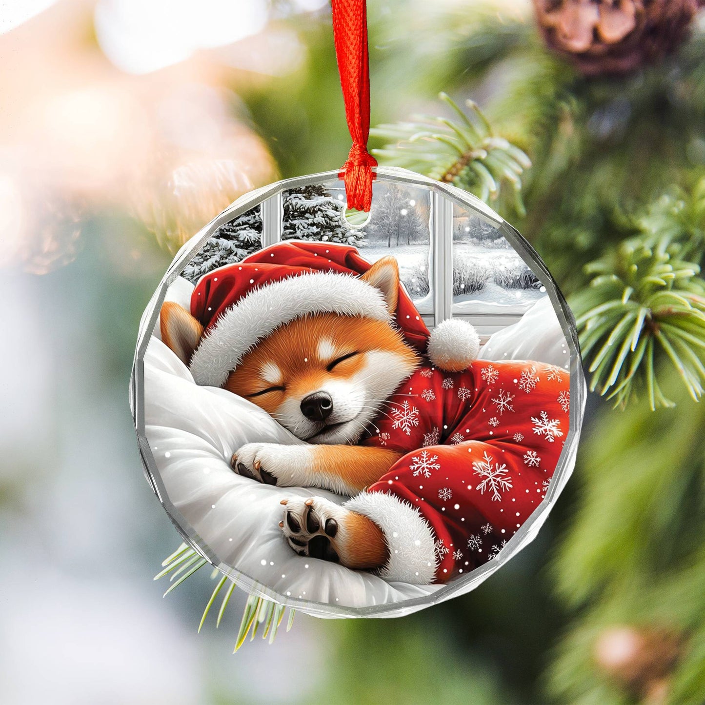 Shiba Inu Dog Sleeping In Bed Design 4