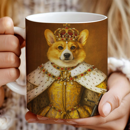 Custom Photo Crowned Queen Dog Mug Gift For Dog Lovers