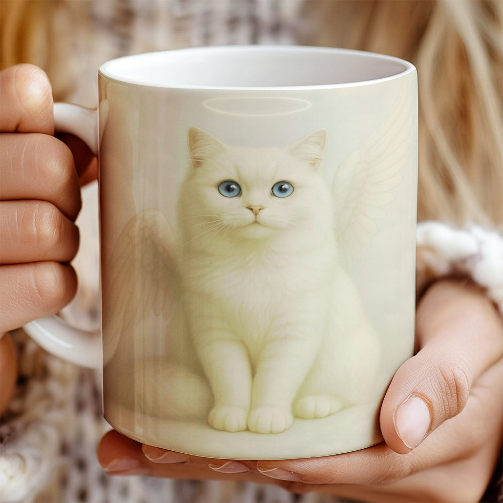 Custom Photo Cat Angel In Heaven _ Gifts For Cat Lovers