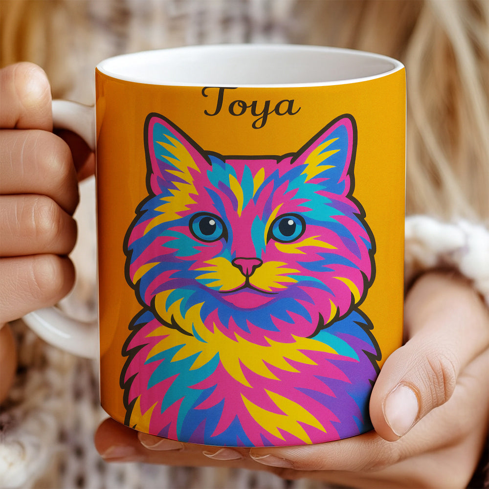 Custom Photo Minimalist Cat MugGift For Cat Lovers
