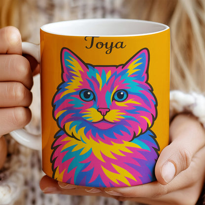 Custom Photo Minimalist Cat MugGift For Cat Lovers