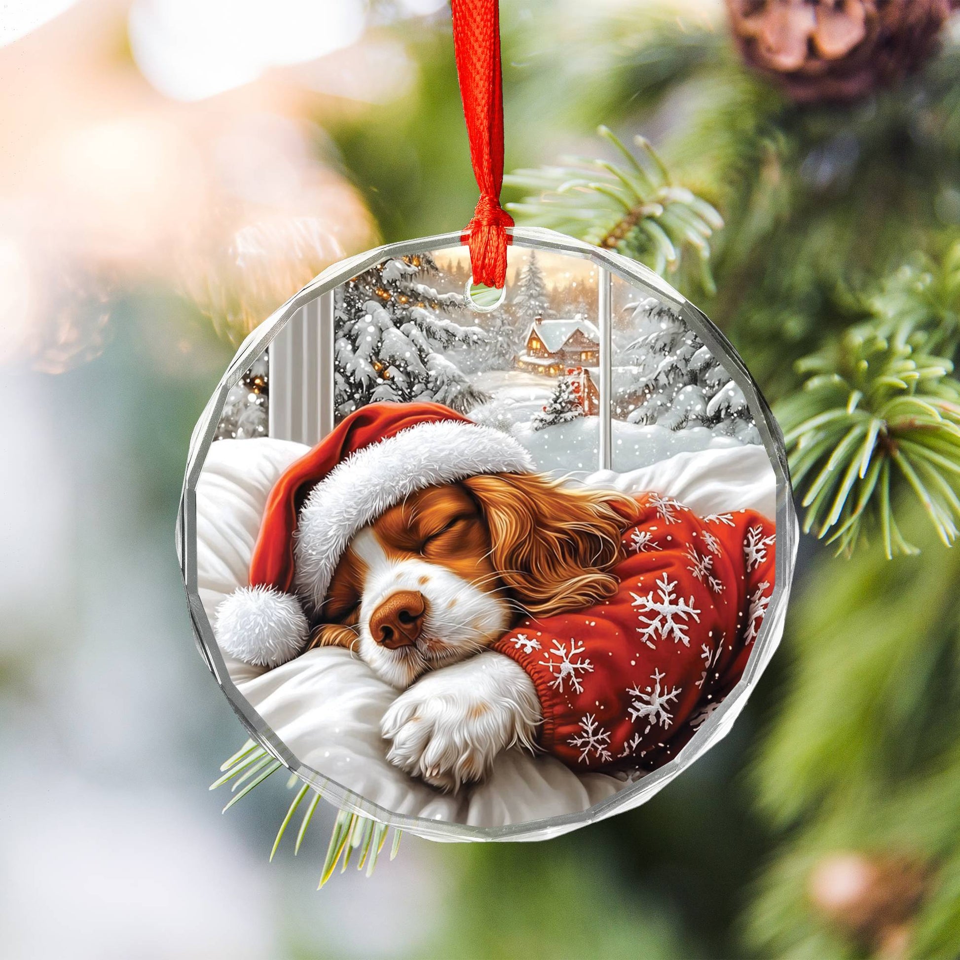 Cocker Spaniel Dog Sleeping In Bed Design 4