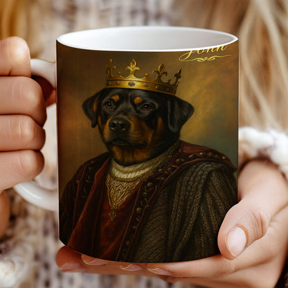 Custom Photo Crown King Dog Mug Gift For Dog Lovers
