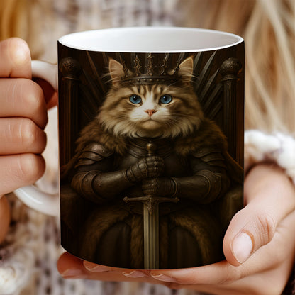 Custom Photo Cat Mug Royal Pet Portrait