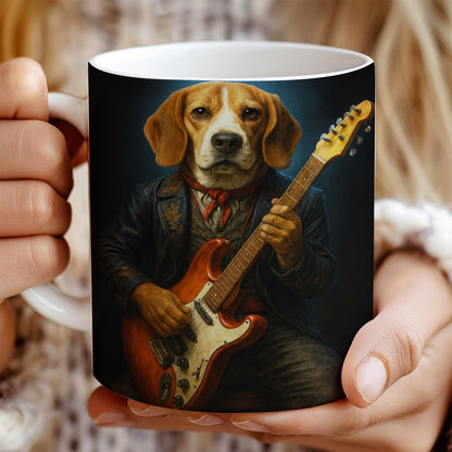 Custom Photo Dog Rock n Roll Mug Gift For Dog Lovers