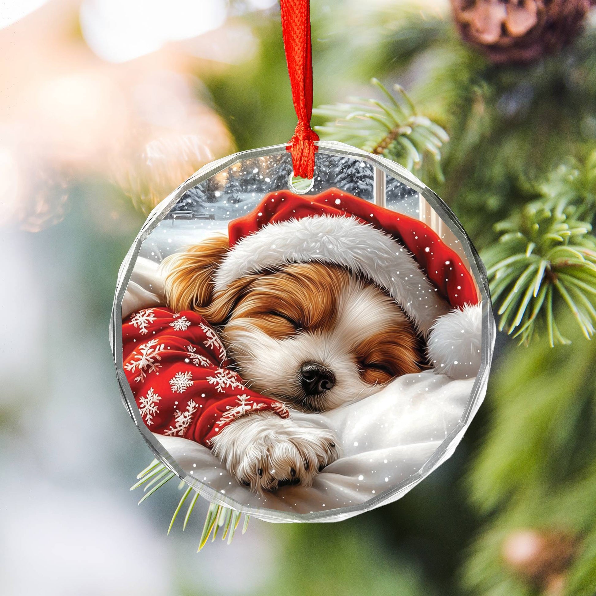 Shih Tzu Dog Sleeping In Bed Design 2