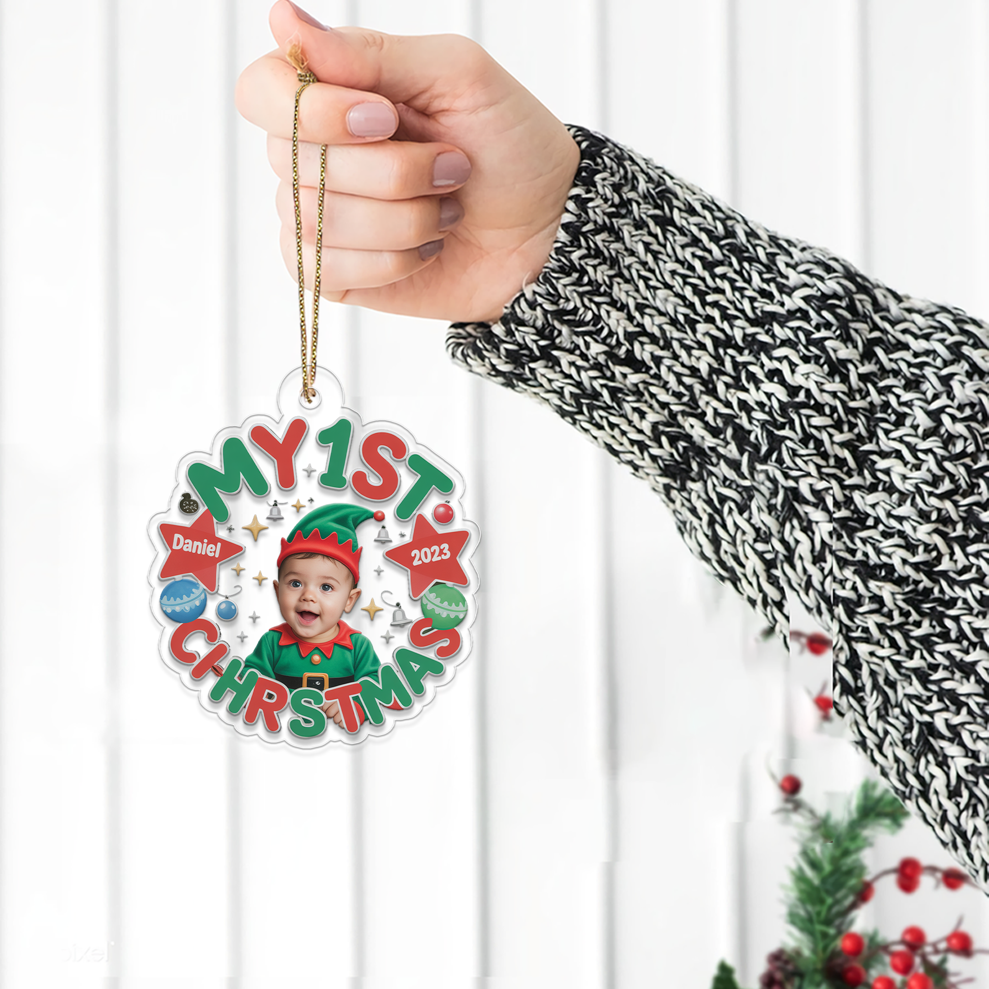 Custom Photo My First Christmas