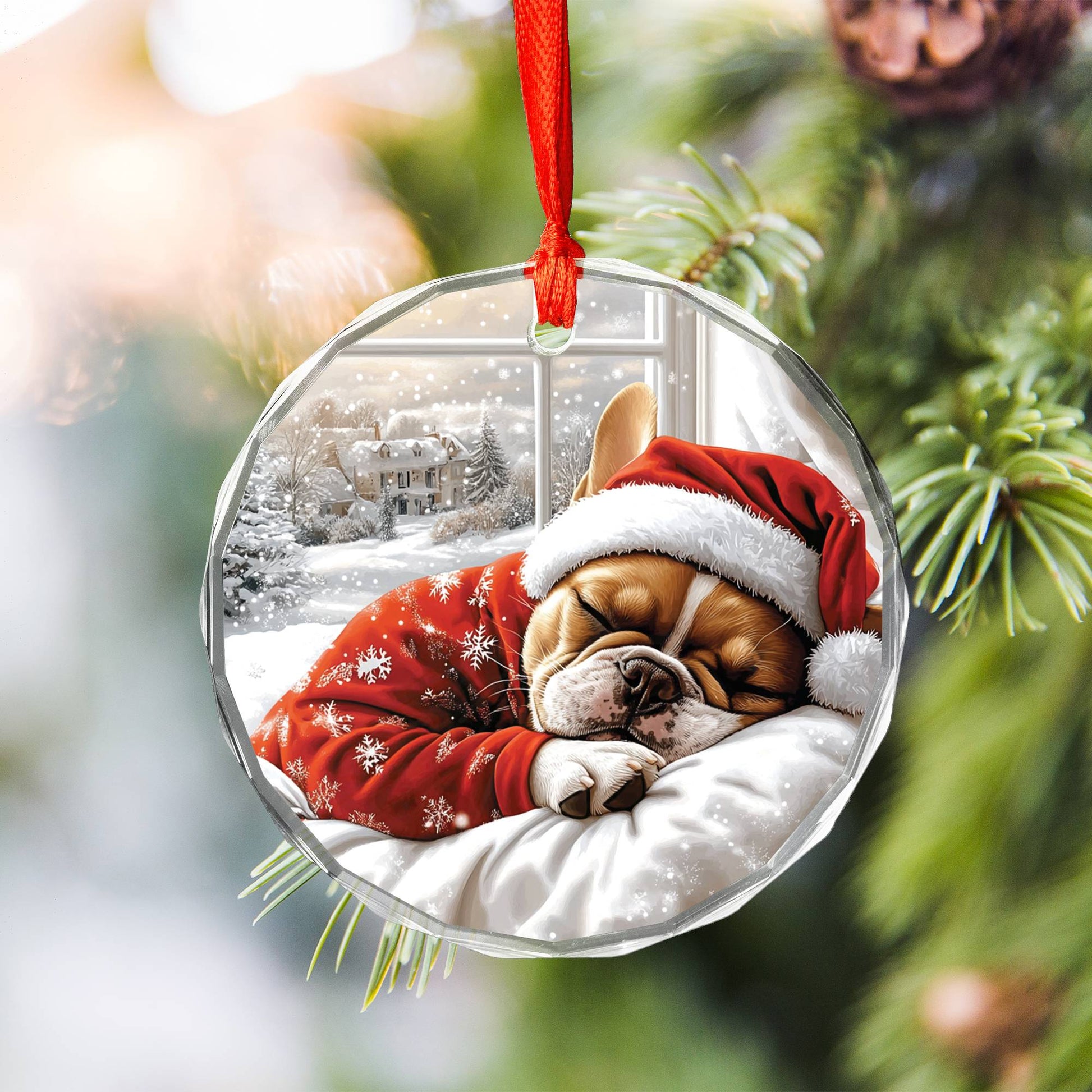 French Bulldog Sleeping In Bed Design 1